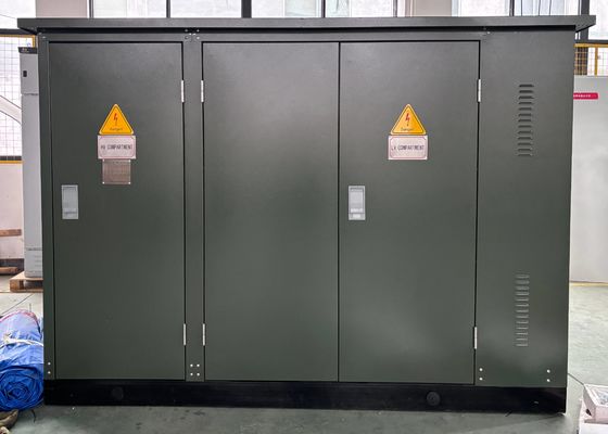 Rango de aprovechamiento de la subestación de transformadores compactos ± 2 × 2,5% Método de enfriamiento ONAN y 25 grados de aceite para la distribución de energía